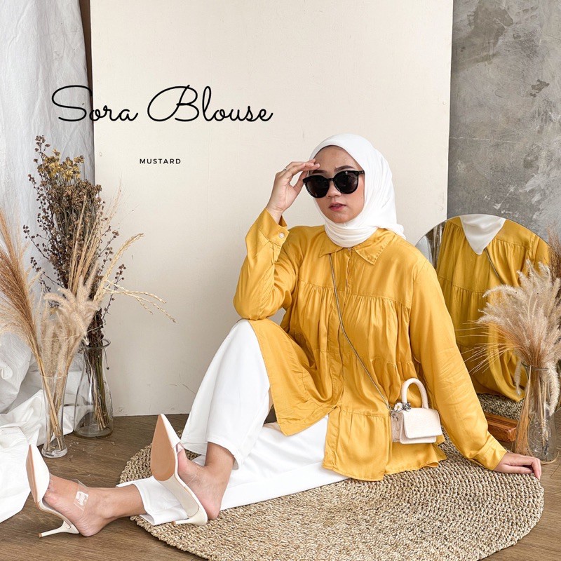 CS-(PROMO) MURAH MERIAH SORA BLOUSE/KEMEJA KEKINIAN/KEMEJA MURAH/KEMEJA WANITA