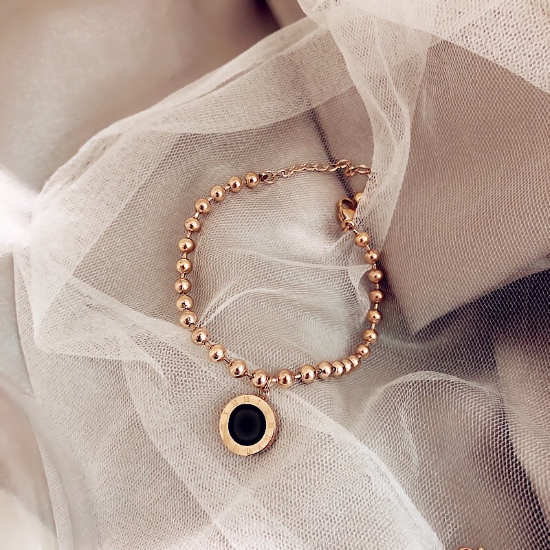 Gelang Titanium  Black Square Korea Trending Fashion Style