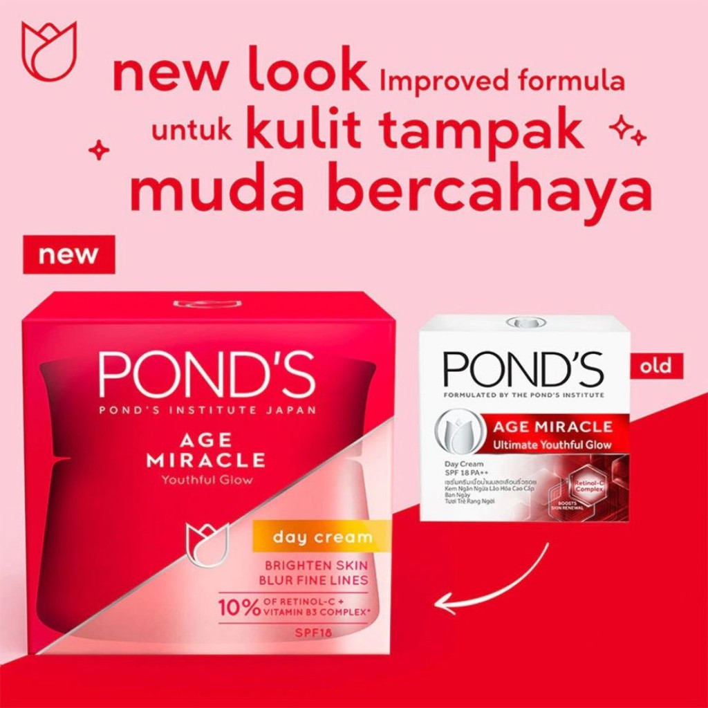 POND’S AGE MIRACLE ULTIMATE YOUTHFUL GLOW CREAM 10GR
