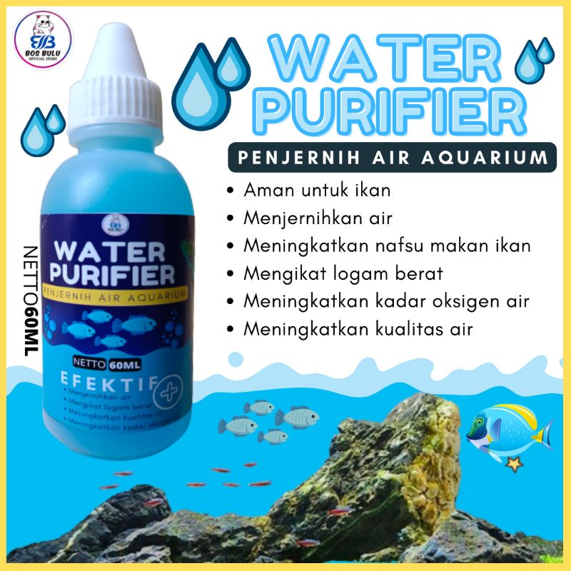 water purifier penjernih air akuarium kolam ikan 60ml