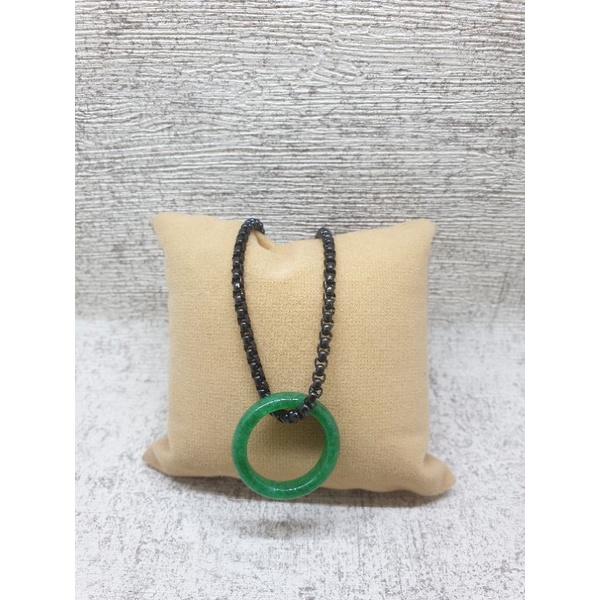 kalung titanium liontin giok kalung pria wanita