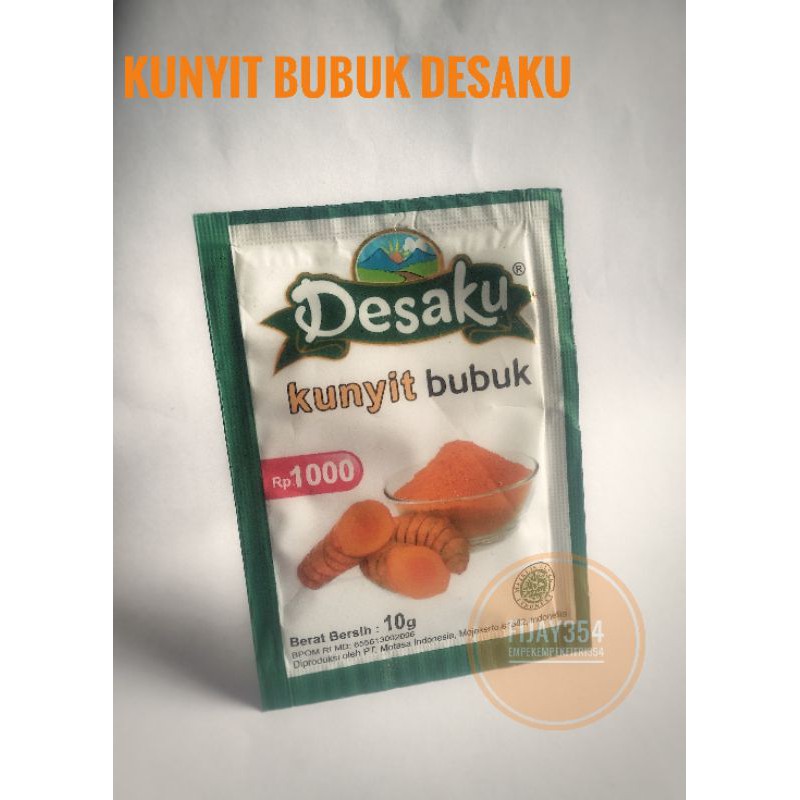 

BUBUK KUNYIT MERK DESAKU 10GR