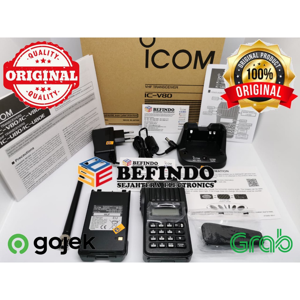 HT Icom V80 original unit japan,Vhf murah garansi service resmi 1 tahun