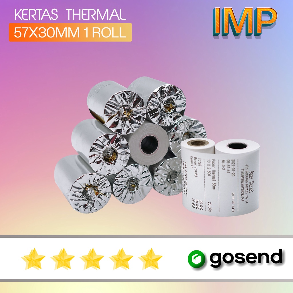 

Kertas Thermal Kasir 58x30mm