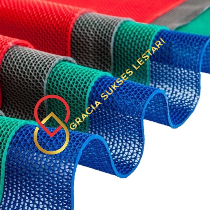 Keset Karpet Karet PVC Anti Slip Meteran - Jaring