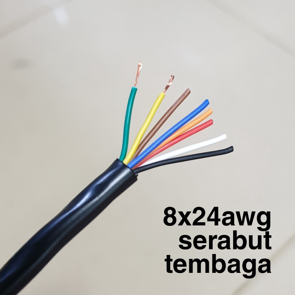 Kabel isi 8, Kabel AWG 24 ( 8 Jalur ) harga meteran