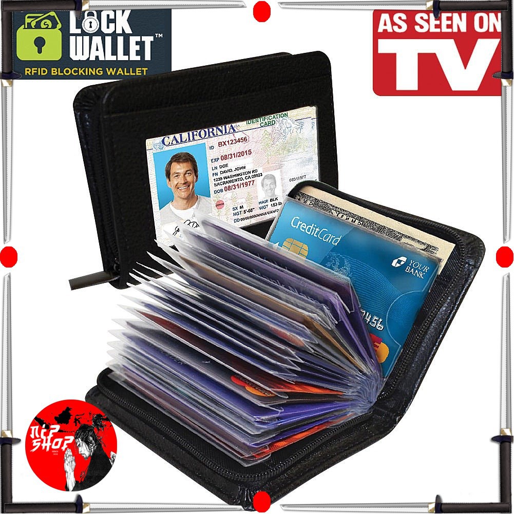Dompet Wallet Kartu Kredit Secure RFID Blocking