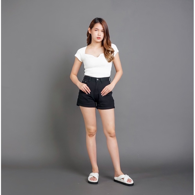 [LUXE.DLABEL]-Lanin Short Pants || Celana Pendek Wanita Highwaist Jeans Wanita Import Hotpants