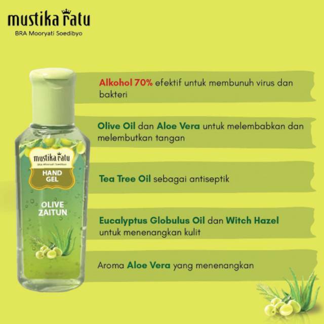 Hand Gel Mustika Ratu Original 60ml Alkohol 70% gelcp