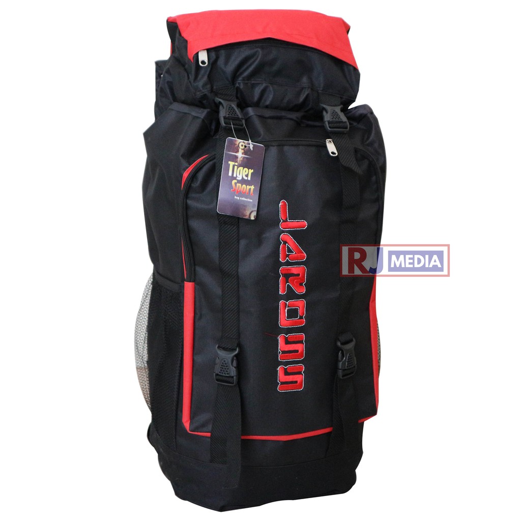 Tas Carrier Laros Warna Merah Tas Ransel Camping Ransel Outdoor Kuat Tebal Berkualitas Tas Mendaki Muncak Hiking Rafting Traveling Mudik Kapasitas Besar Jahitan Kuat