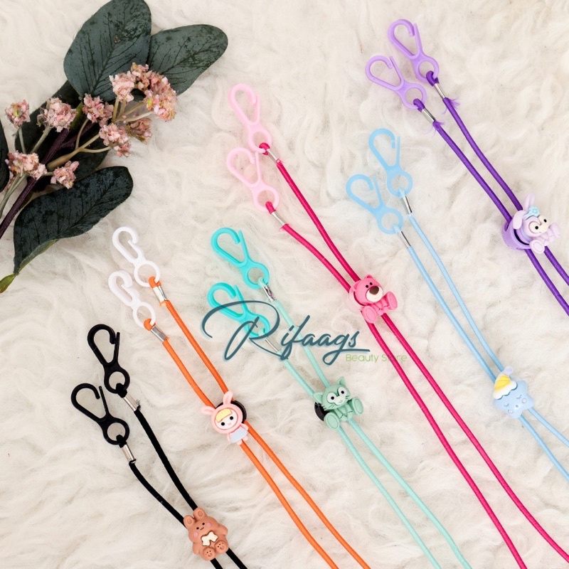 Strap Masker 2in1 Anak / Strap Masker 2in1 Dewasa / Strap masker 2in1 Hijab / Konektor Headloop Tali