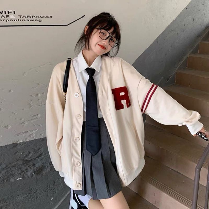 R Cardigan Kancing Oversize | Sweater Cardigan Wanita Korean Style | Cardigan Wanita Oversize Style Korea