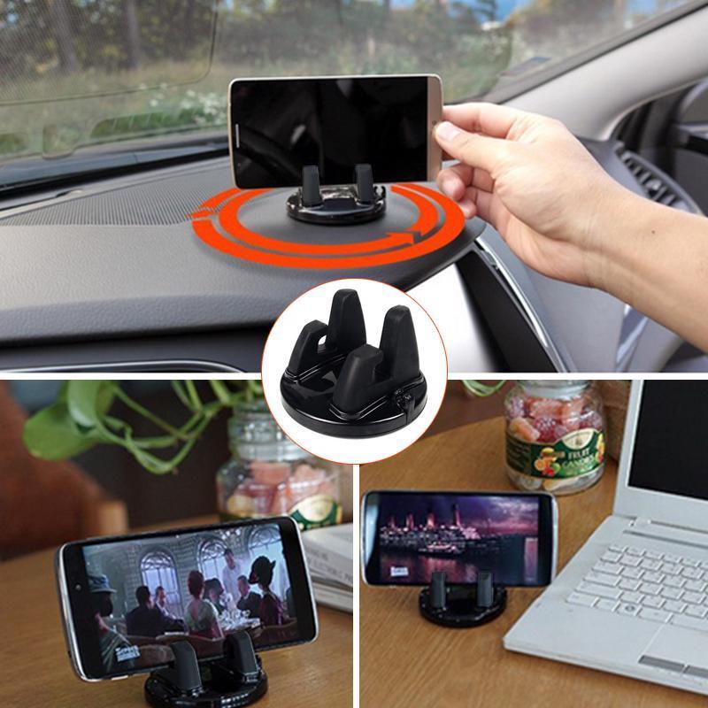 360 ° Rotatable Universal Car Anti Slip Silicone Mobile Phone Holder / Dashboard Self-adhesived Phone Stand