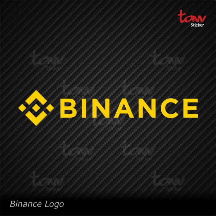 Binance Cutting Sticker Stiker Kaca mobil motor Helm Laptop