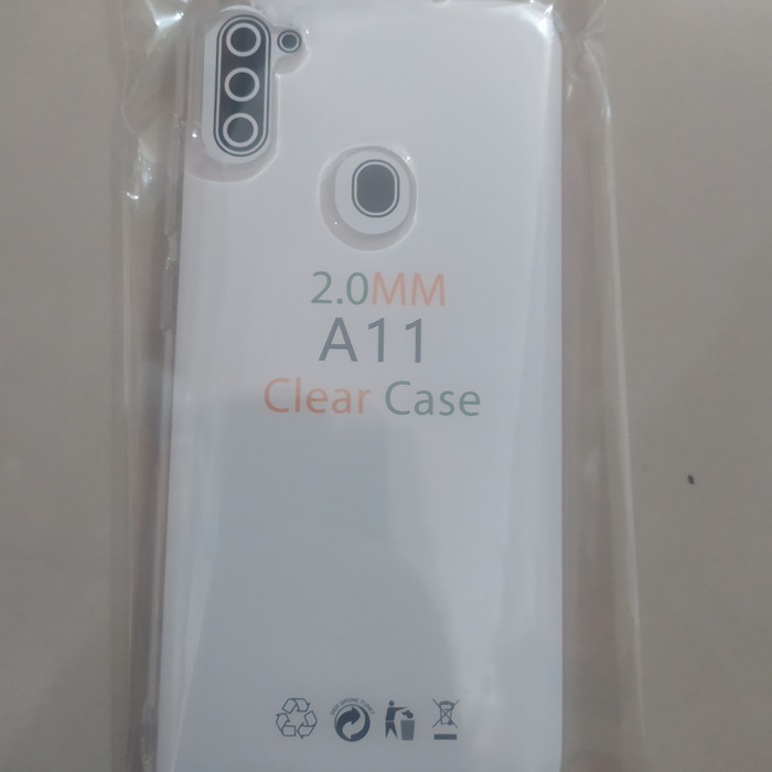 C/C- Anticrack Anticrek Soft Case Bening Silikon Kondom Samsung A11 by POA