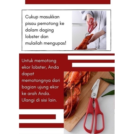 Gunting Pengupas Kupas Buka Kepiting Lobster Udang Seafood Scissors