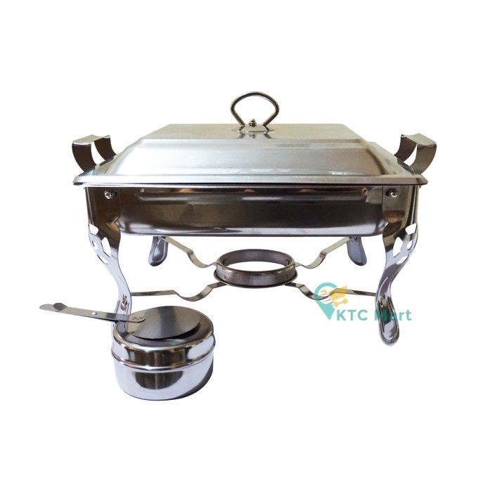 Saji Prasmanan - Ktcmart - Prasmanan Persegi Kecil/ Square Chafing Dish/ Buffet Set