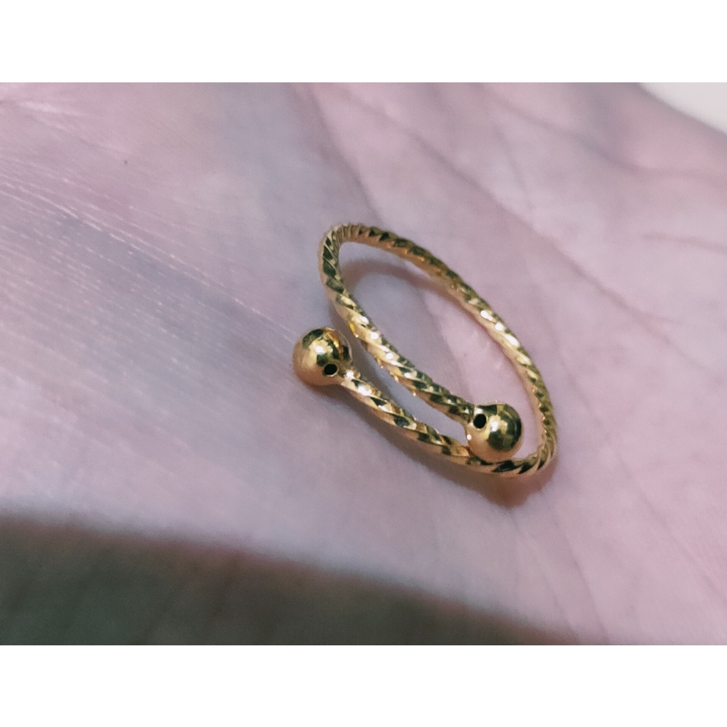 Cincin Emas cincin bola bola 1 gram emas muda kadar rendah