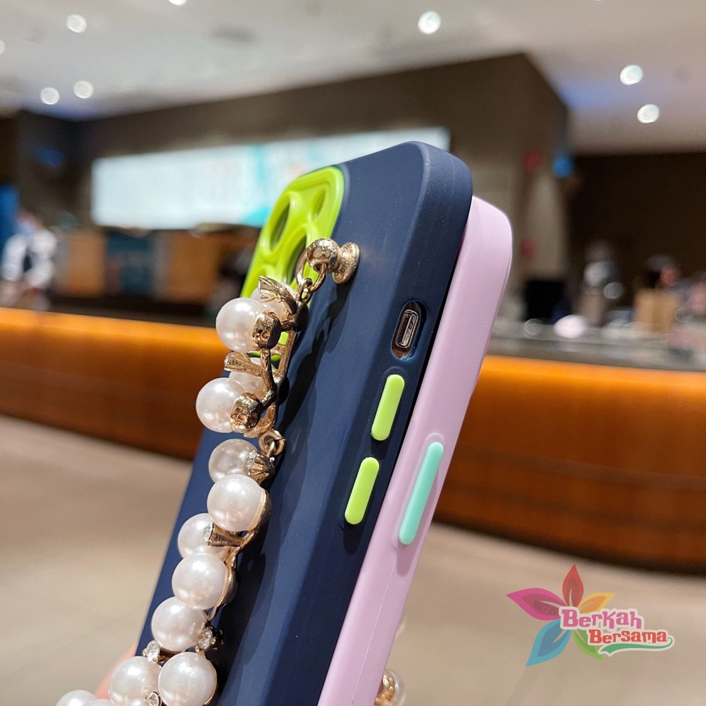 SOFTCASE NALLE RANTAI MUTIARA MACARON CANDY KOPER 2IN1 PROTECTION OPPO A76 A36 F1S A59  F5 F7  F7 PRO BB6961