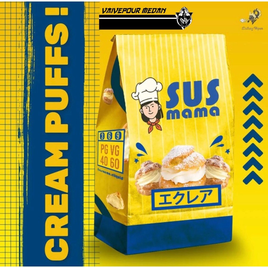 SUS MAMA kue sus 60ml 3&amp;6mg by java juice indonesia berpita cukai