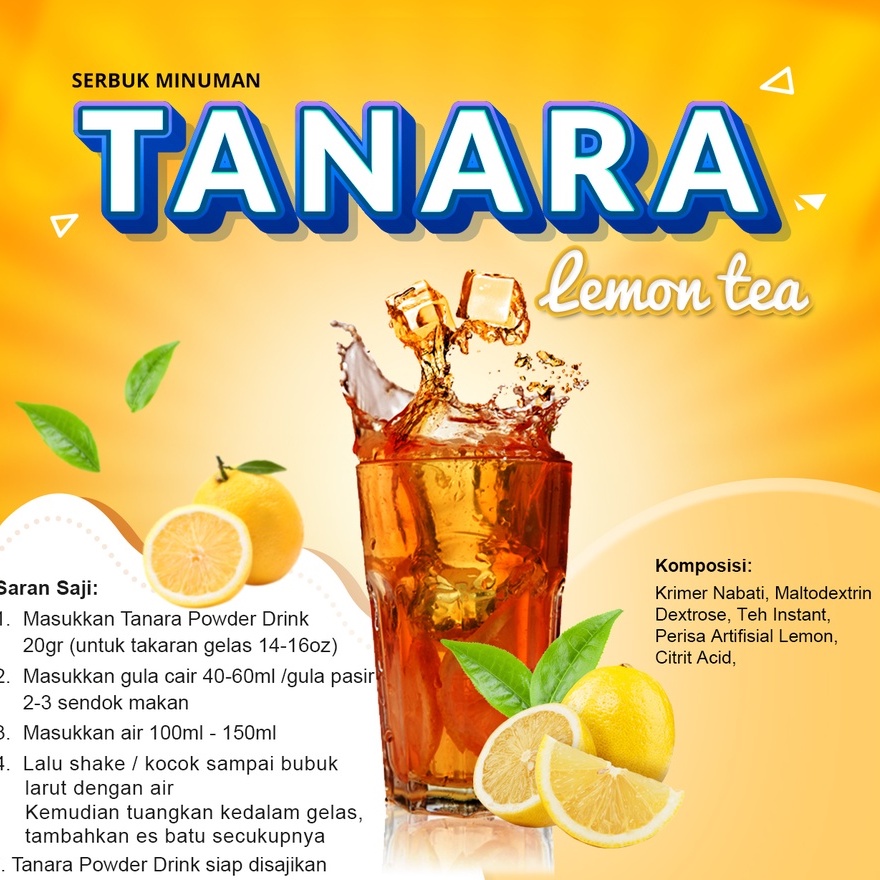 

Serbuk Minuman Lemon Tea 1kg - Bubuk Minuman Premium - bp