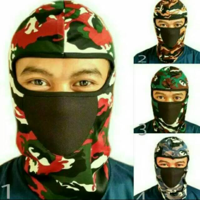 Masker Motor Ninja Army Loreng Full Face