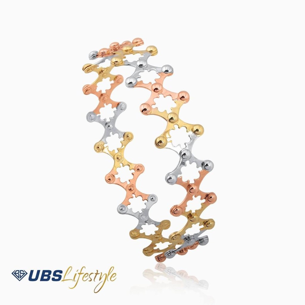 Gelang flexa emas asli UBS cincin adjustable