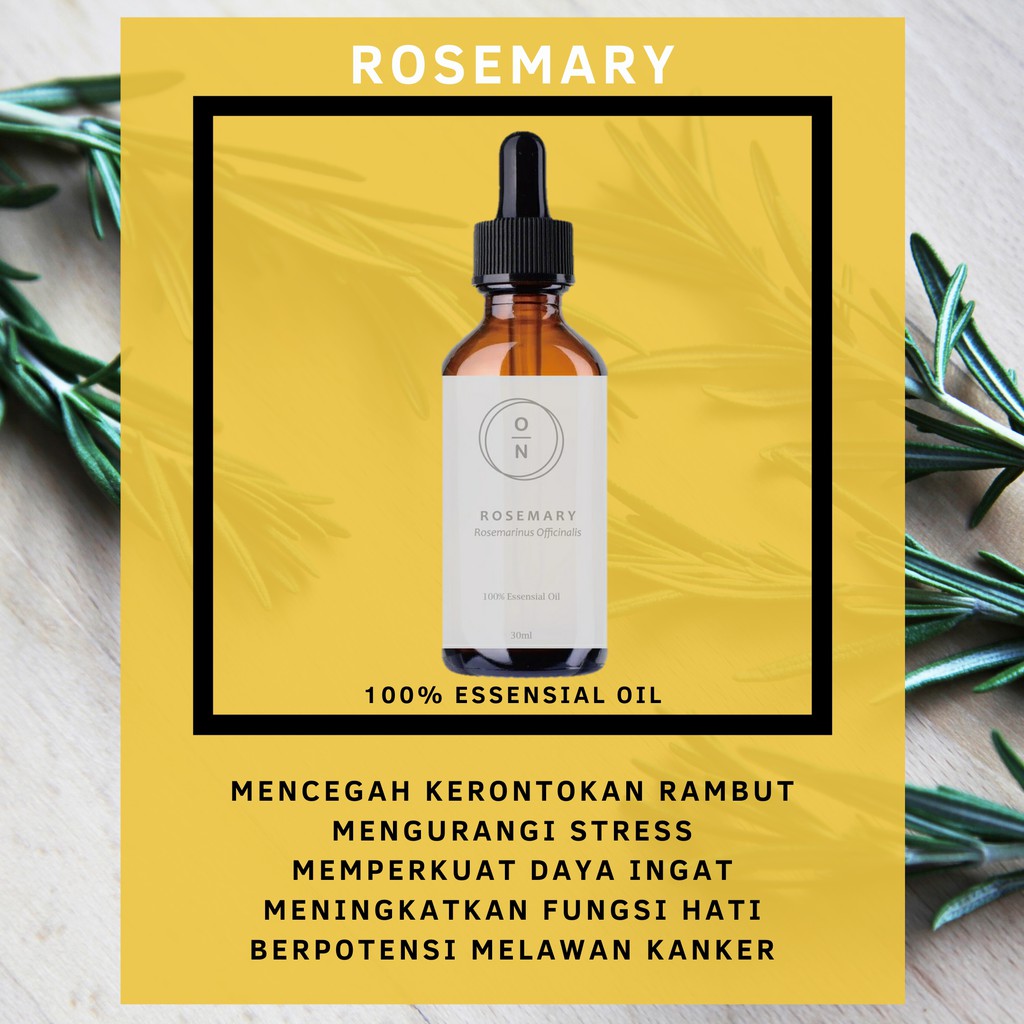 Rosemary Essential Oil Minyak Pure Rosemary Murni 100% Alami Aromatherapy Kesehatan Rambut Hair Diffuser