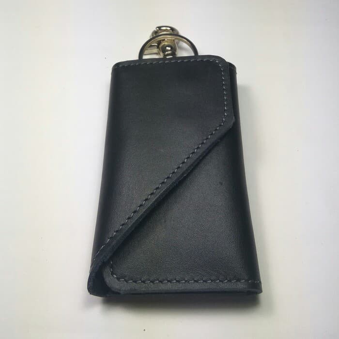 Dompet STNK unik kulit asli warna hitam gantungan kunci STNK mobil motor