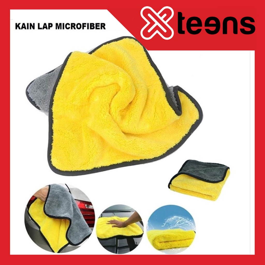 KAIN LAP SERBAGUNA 2SISI - KAIN LAP MICROFIBER LAP MOBIL UKURAN 30X30