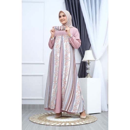 BEST SELLER Gamis Rayon Diamond Viral Motif Terbaru L.D 110 - 120cm Jumbo