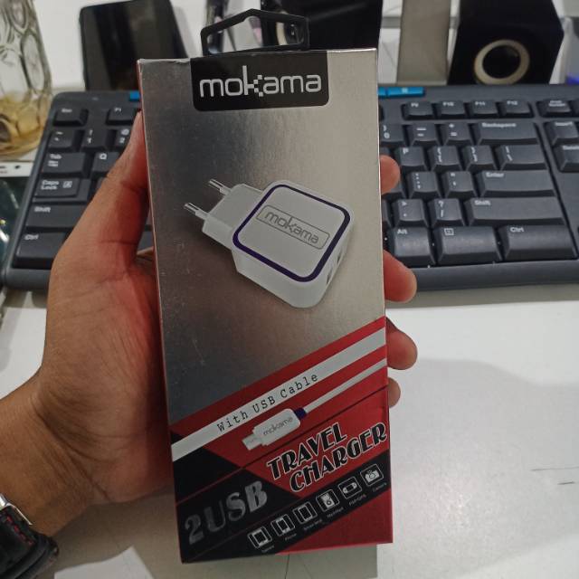 Travel Charger MOKAMA Usparing 2Usb 2,4A