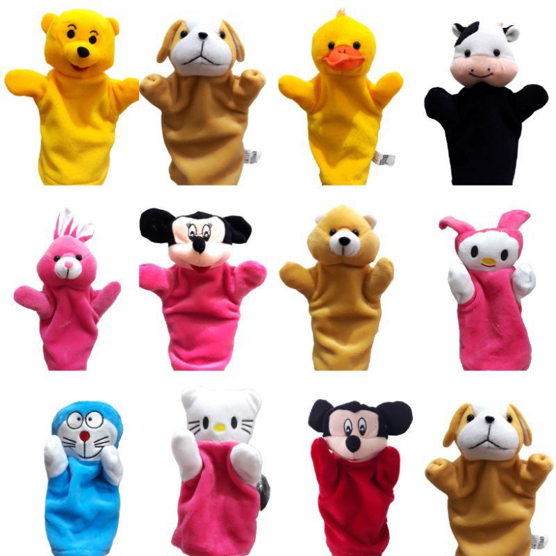 Hand Puppet Boneka Tangan Binatang ANIMAL HAND PUPPET / Boneka Tangan Hewan/ mainan anak mendongeng Boneka tangan karakter singa macan harimau buaya ayam tikus tupai kuda pinguin Boneka Tangan Karakter Binatang Hewan Mainan Edukasi Anak Bayi Hand Puppet