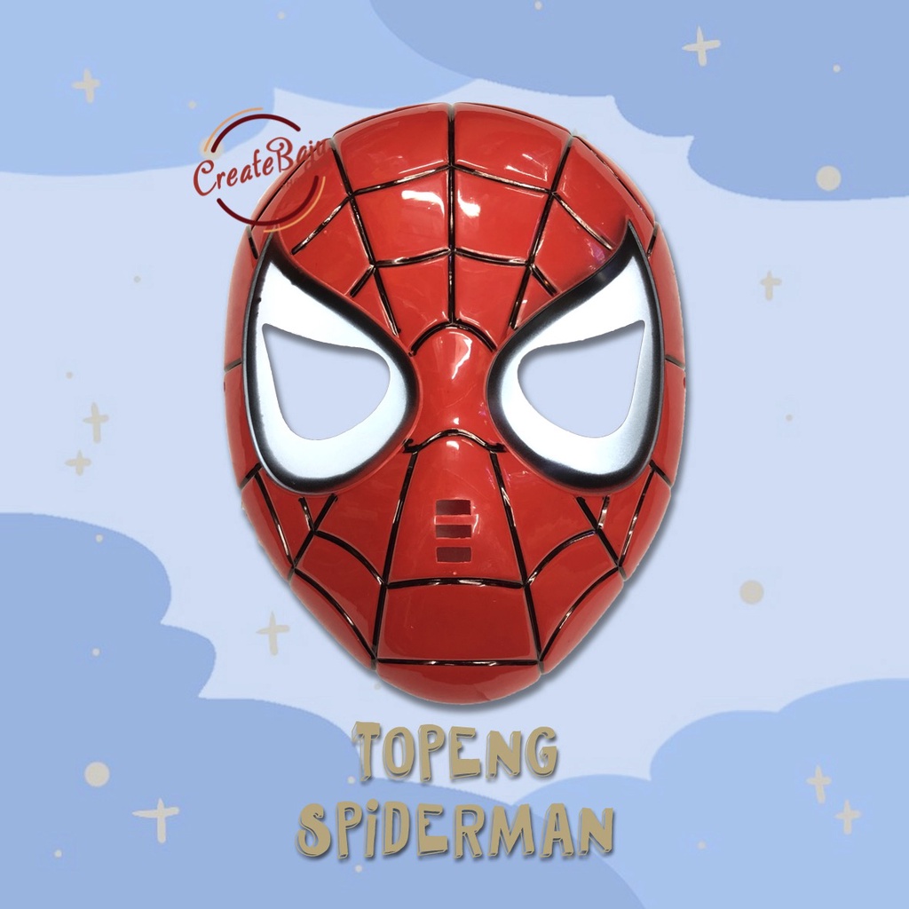 SETELAN ANAK HAYAMI SAYAP SPIDERMAN 2-7 thn Lengan Pendek Superhero Baju Anak Laki-Laki Spiderman Merah-HANYA TOPENG SPIDER