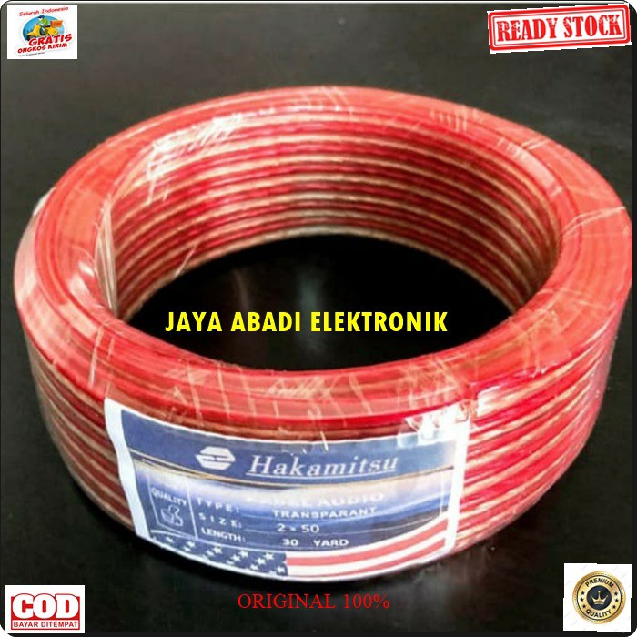 G320 Kabel rol tranparan 2x30 25 meter Cable roll speaker listrik multifungsi multi elektronik elektrik bening original audio spk serabut G320  BISA BUAT LISTRIK ATAU SPEAKER MULTI FUNGSI  Harga diatas adalah untuk 1 rol  Kabel Serabut Listrik Audio Speak