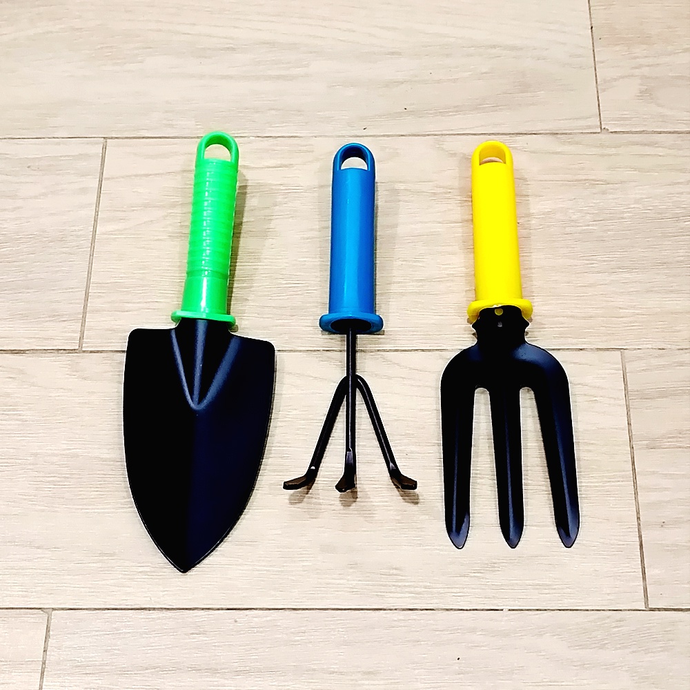 GARDEN TOOLS 3 PCS / ALAT KEBUN SEKOP MINI GARPU MINI GARUKAN MINI