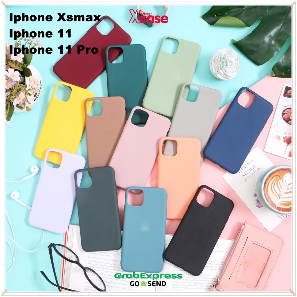 Soft Case  iPhone 6 7 8 PLUS X XS XR 11 12 MINI PRO MAX - Matte Silicone with Logo  (3)