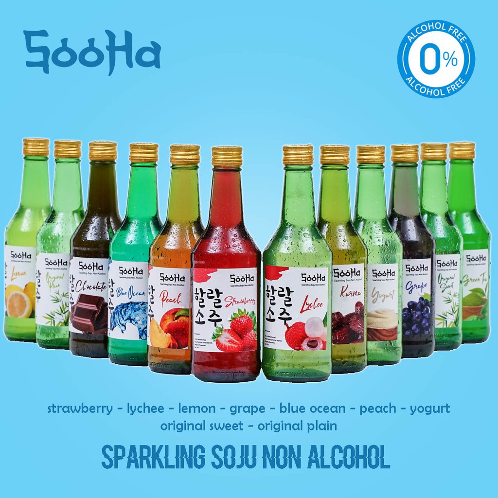 

[Grosir] Sparkling Soju - Soju Non Alcohol - Sooha - Soft Drink