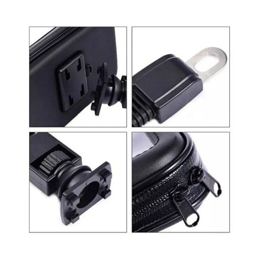stand stan phone holder alat pegangan penahan handphone tempat perekat penjepit hp di stang sepeda motor case dompet waterproof dudukan penyangga anti air ojol anti copet