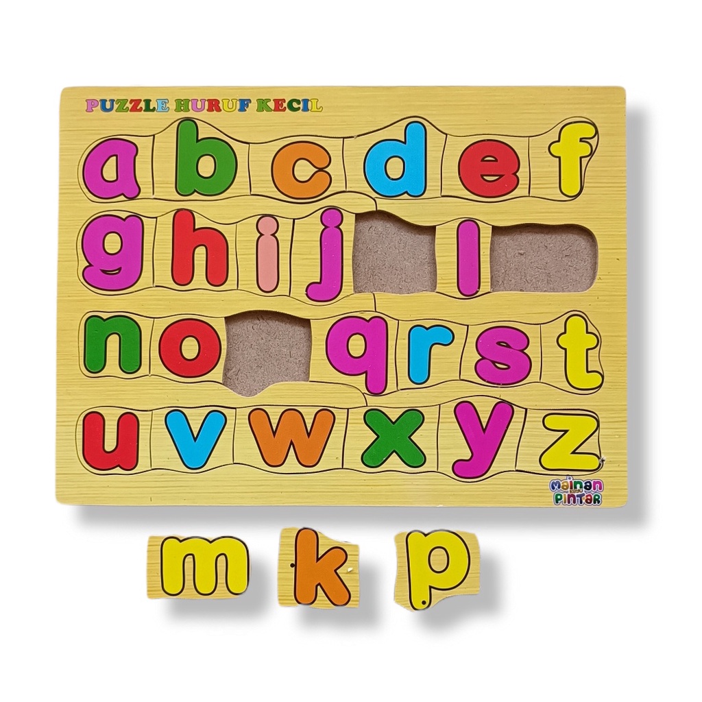Puzzle Kayu Pengenalan Huruf Hijaiyah Huruf Alphabet Dan Angka - Mainan edukasi Anak - Rapid Toys