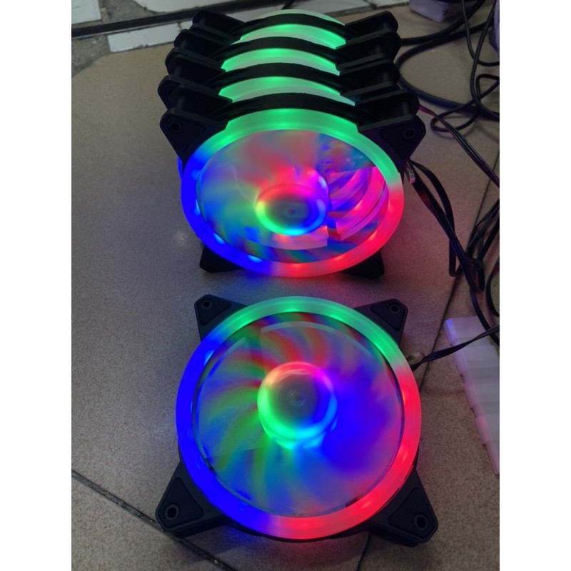 XBT SHURIKEN Rotating RGB Auto Fan Casing 12CM Double RING LED SYNC XB-112