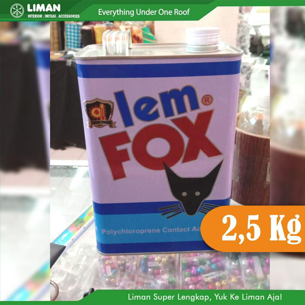 Lem Fox Biru 2,5 kg / Lem Sepatu (Fox Biru Galon)