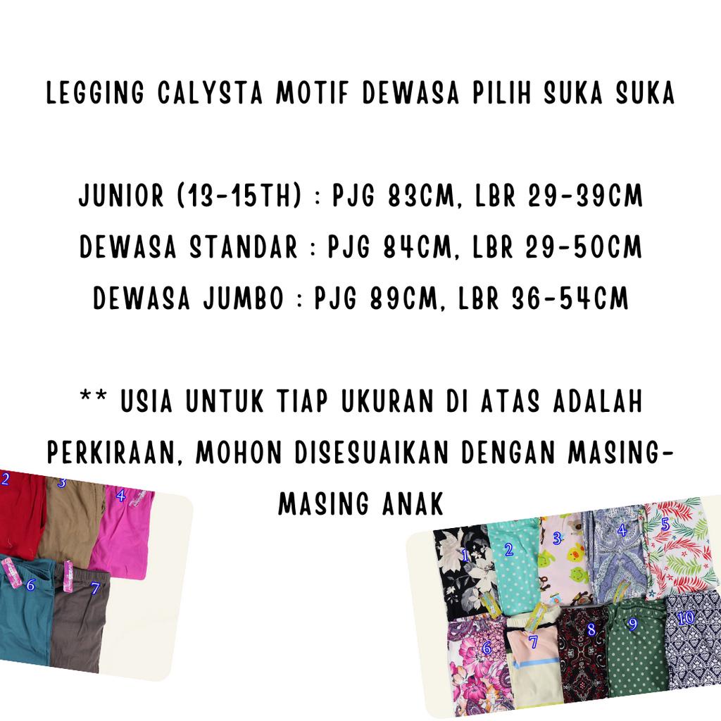 LEGGING CALYSTA PANJANG DEWASA MURAH POLOS SUKA SUKA