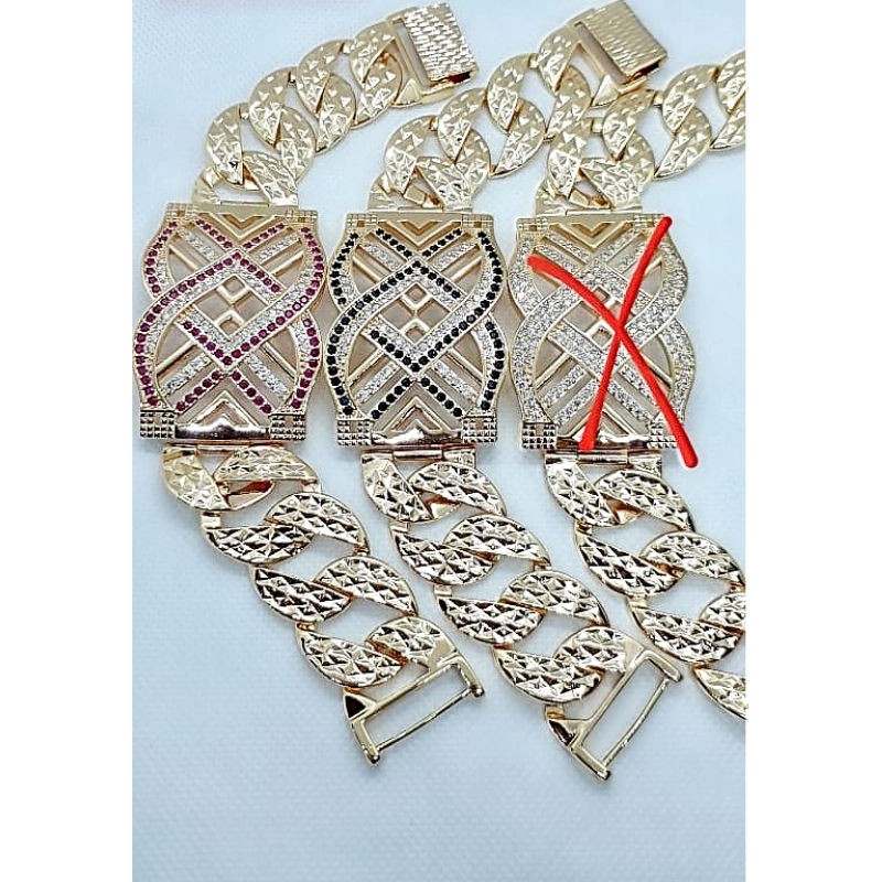 GELANG RANTE PLAT BAHAN XUPING ASLI 100% DNGAN LAPISAN EMAS 18K/24K .
