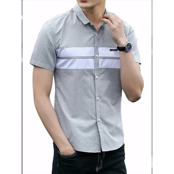 Kemeja Pria Cowok Lengan Pendek Hem Cowok Slimfit Rusty Fashion Casual