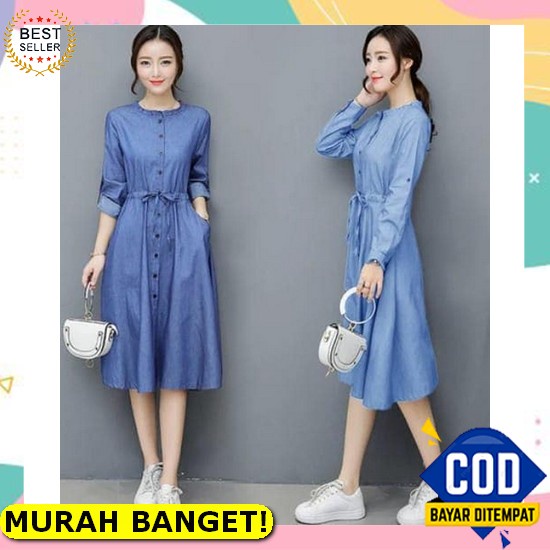 Set Grace Baju Dress Midi Kasual Wanita Dewasa Terbaru Fashion Pakaian Perempuan Kekinian Atasan Wan