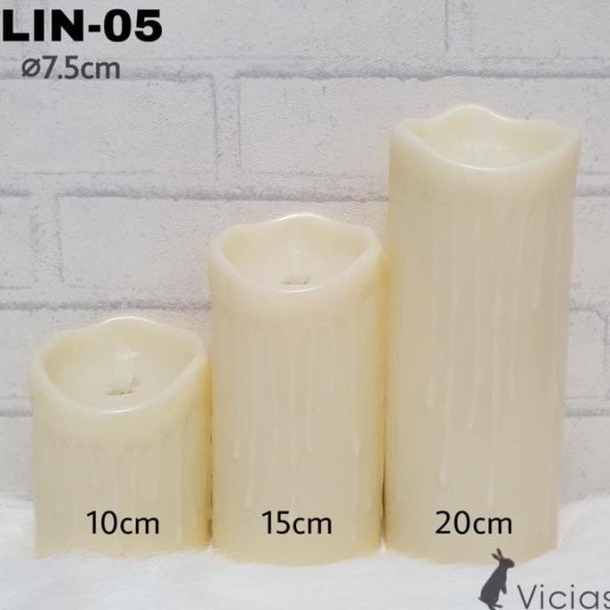 READY LIN-05 Lilin LED BESAR Baterai Elektrik Api Bergoyang 10 / 15 /