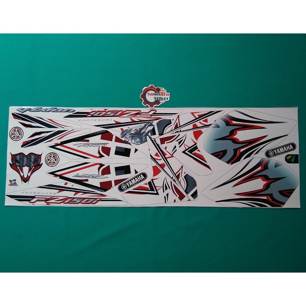 Stiker Variasi Motor Vixion NVL FZ150i Putih