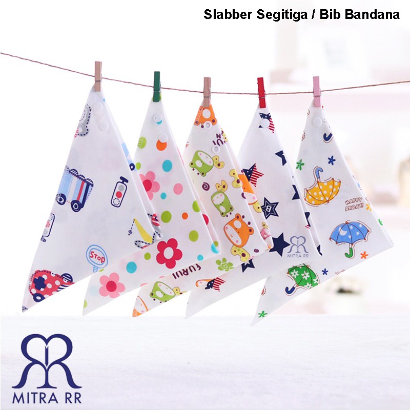 Celemek Bayi Segitiga / Slabber Segitiga / Bib Bandana Bayi Tadah Liur