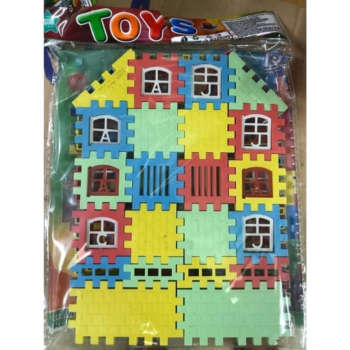 mwn.toys Mainan Puzzle Merakit Rumah